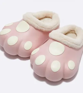 2023 Cute Cat Paws Pantofole pelose Divertente Indoor Home Fluffy Slides Pavimento femminile Scarpe Kawaii Pantofole Lovely Cat