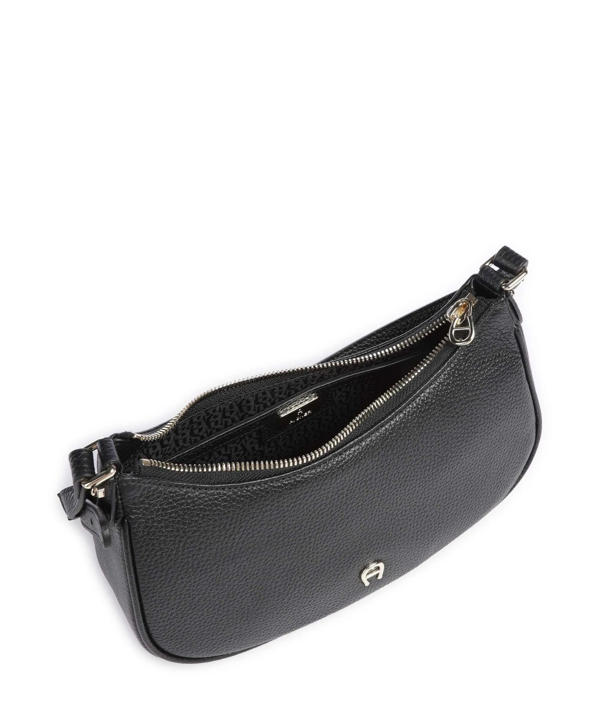  Aigner Diadora XS Borsa a spalla pelle di vacchetta grana nero  