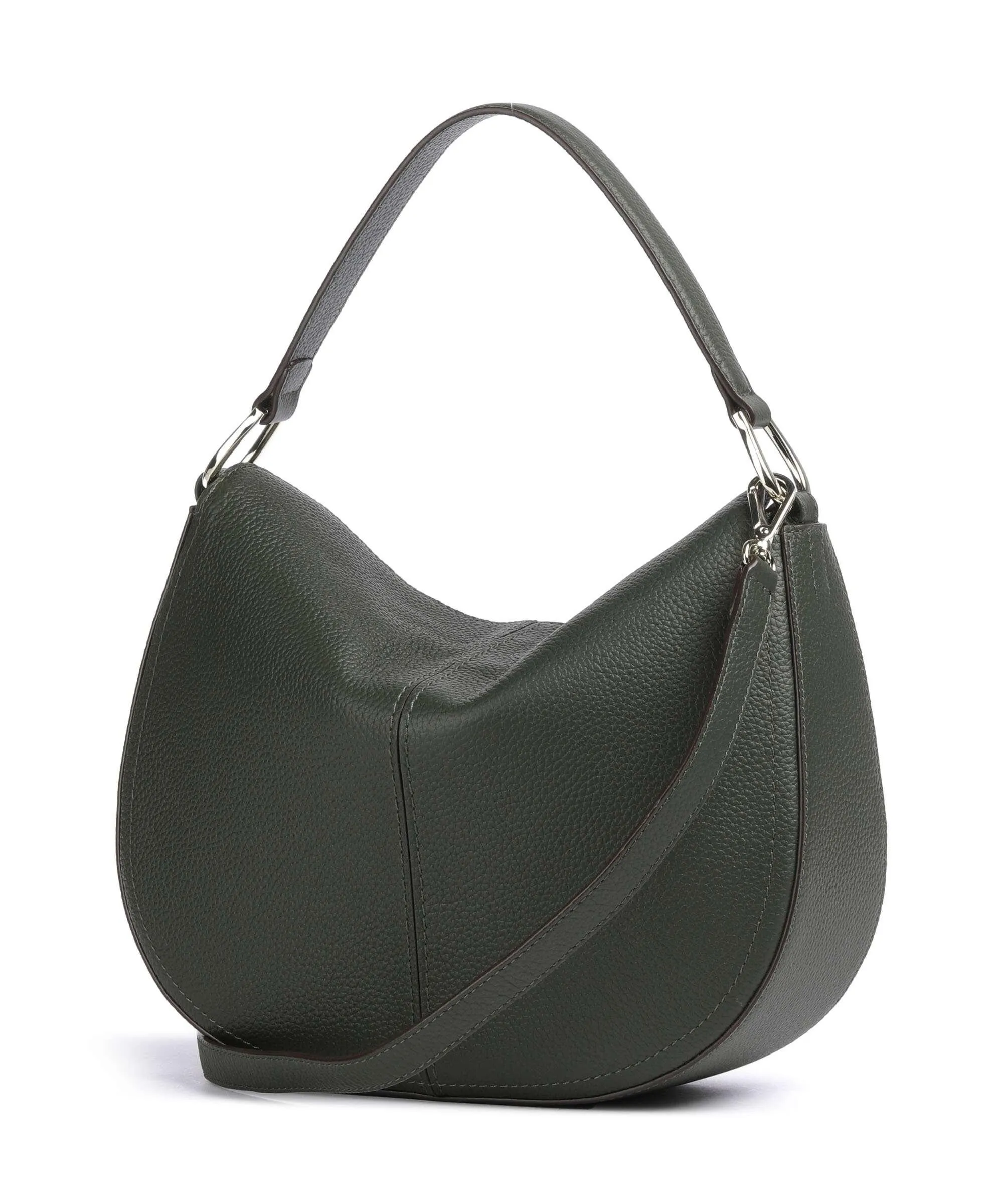  Aigner Savannah M Borsa hobo pelle di vacchetta grana verde scuro  