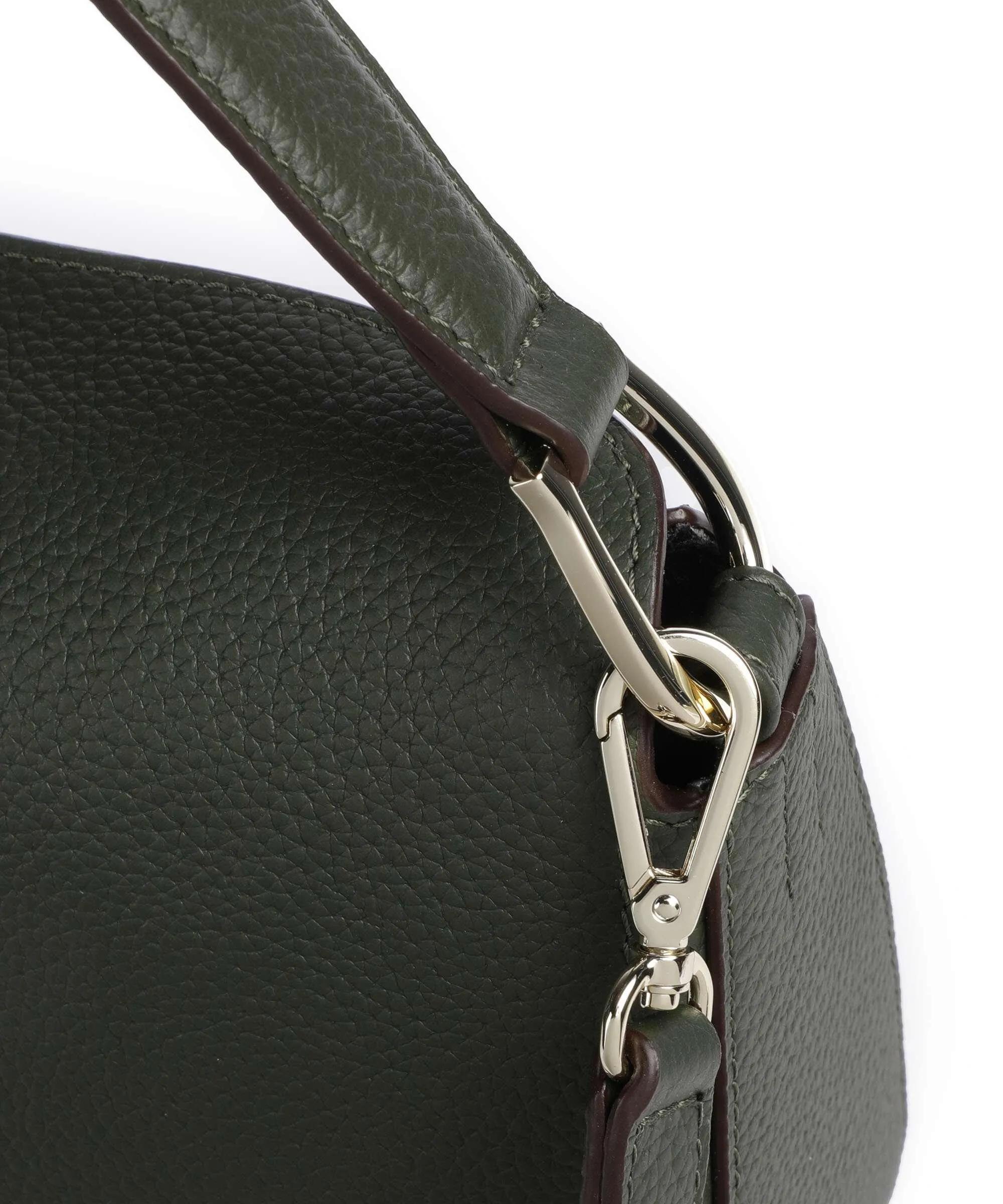  Aigner Savannah M Borsa hobo pelle di vacchetta grana verde scuro  