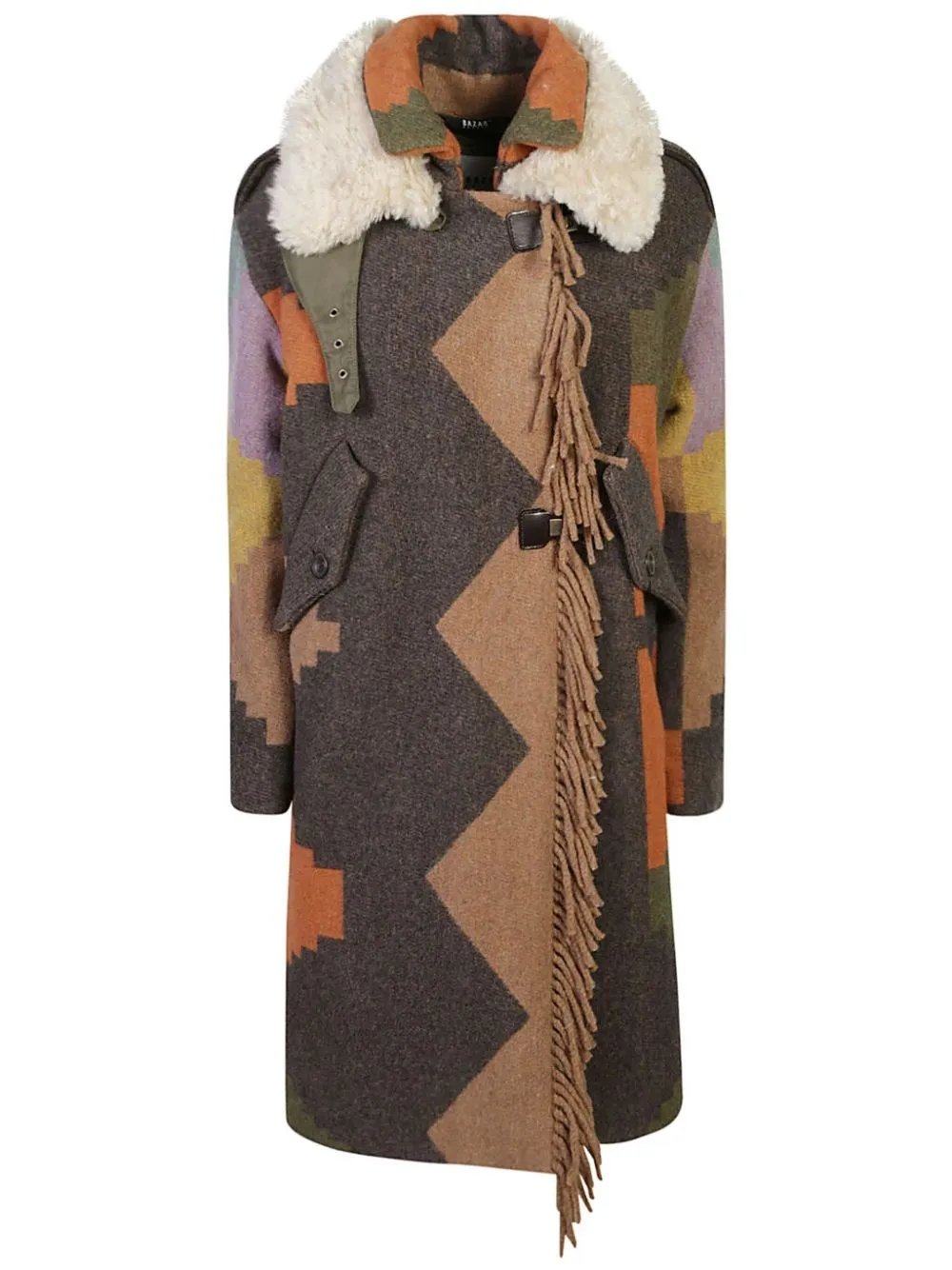 Bazar Deluxe-Cappotto in lana color block