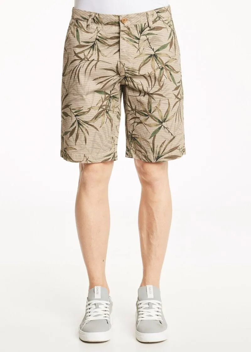 Bermuda chino con stampa tropicale