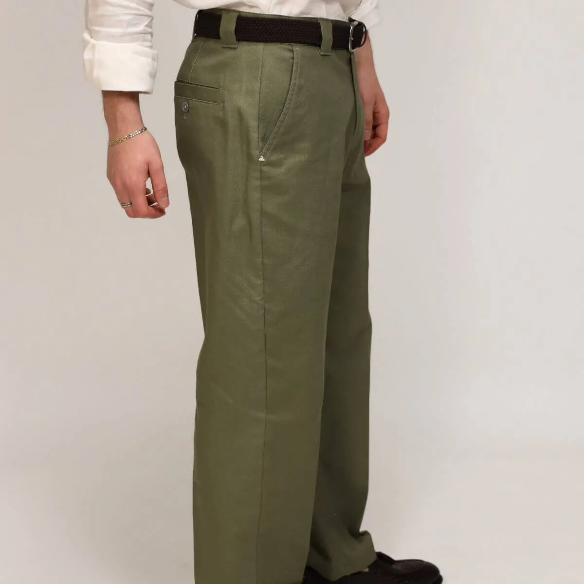 BERNA PANTALONE 243430-57 VERDE MILITARE  