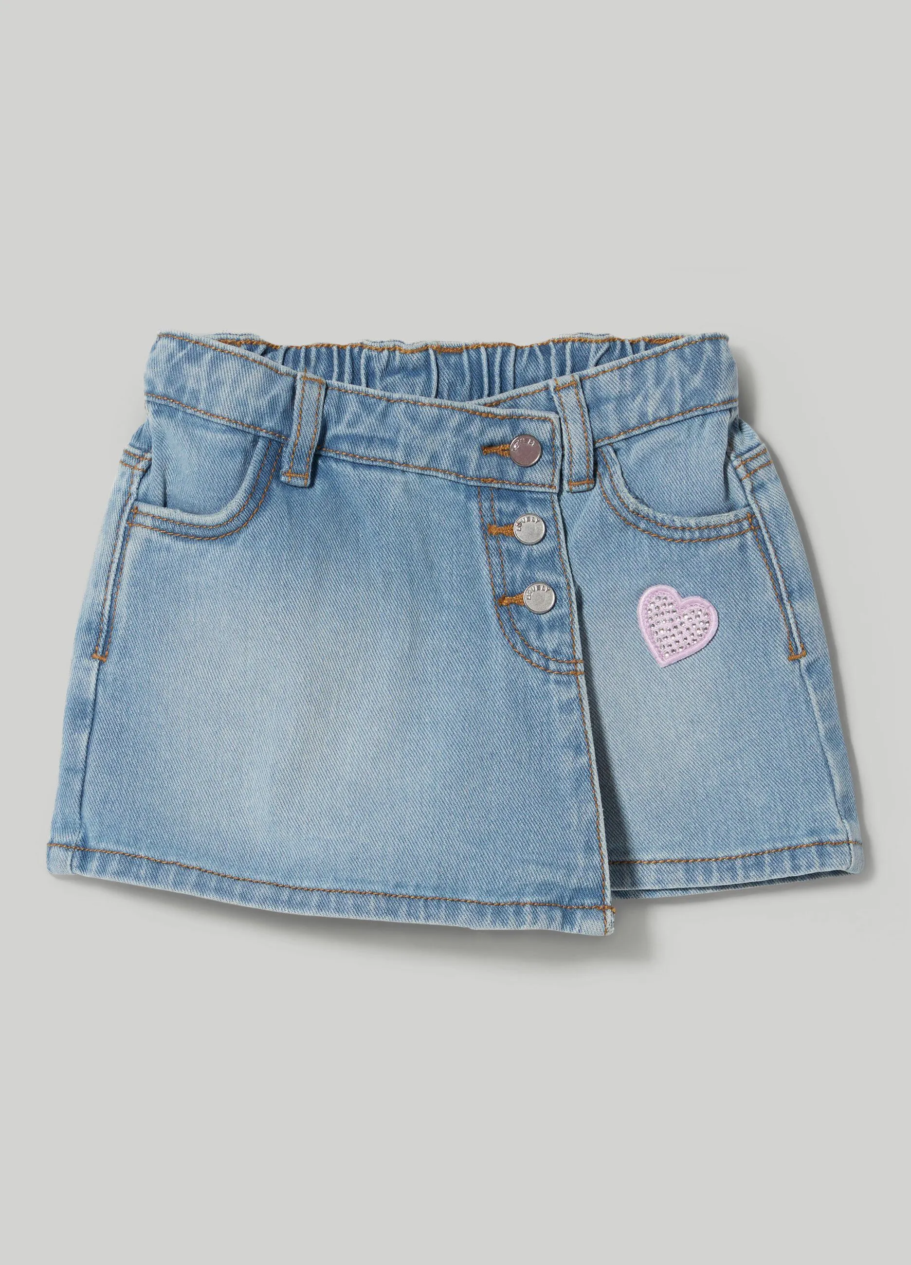 BLUKIDS  Gonna in denim neonata