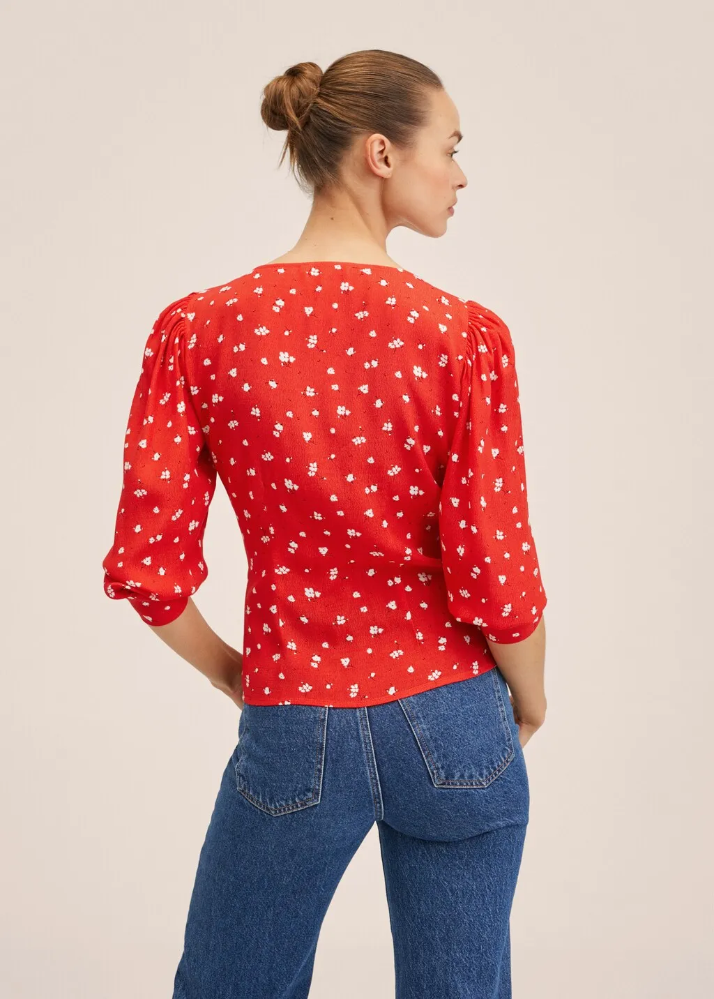 Blusa incrociata bottoni