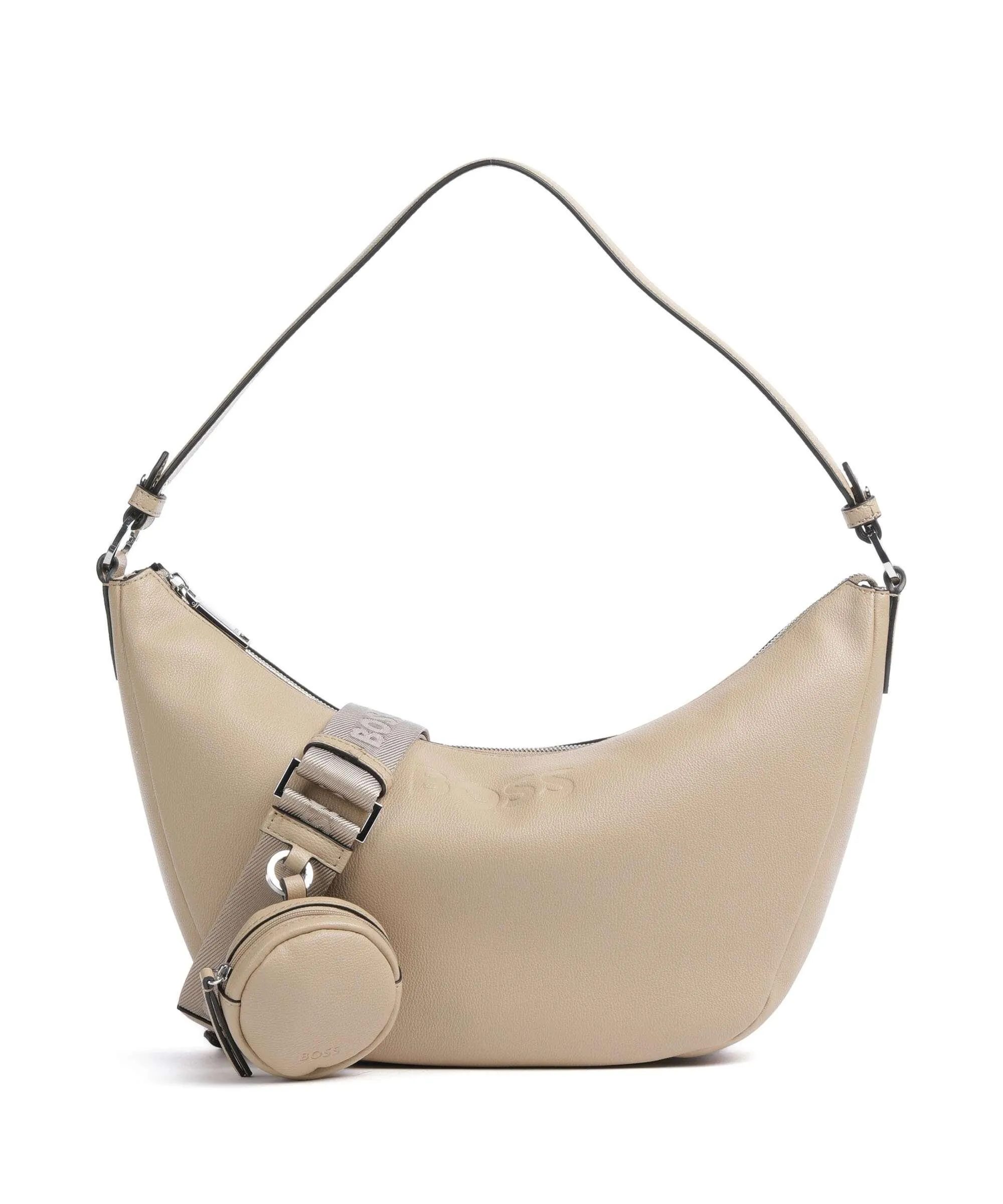  BOSS Addison Borsa a spalla poliuretano riciclato beige  