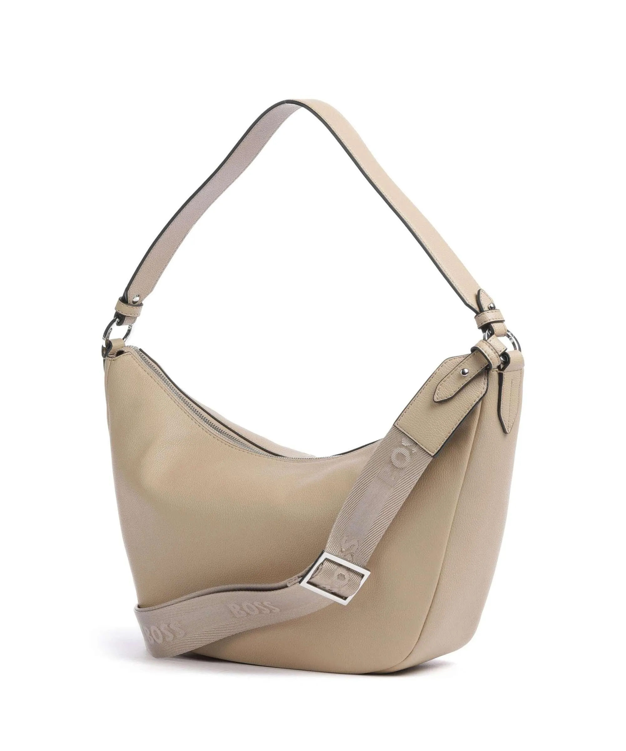  BOSS Addison Borsa a spalla poliuretano riciclato beige  