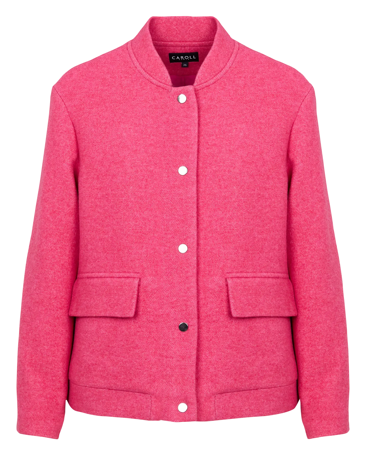  CAROLL   GAZELLE - Cappotto corto in lana mélange | Rosa