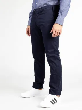 Chinos & Cotton Sapin régulier  pantalon en coton bleu