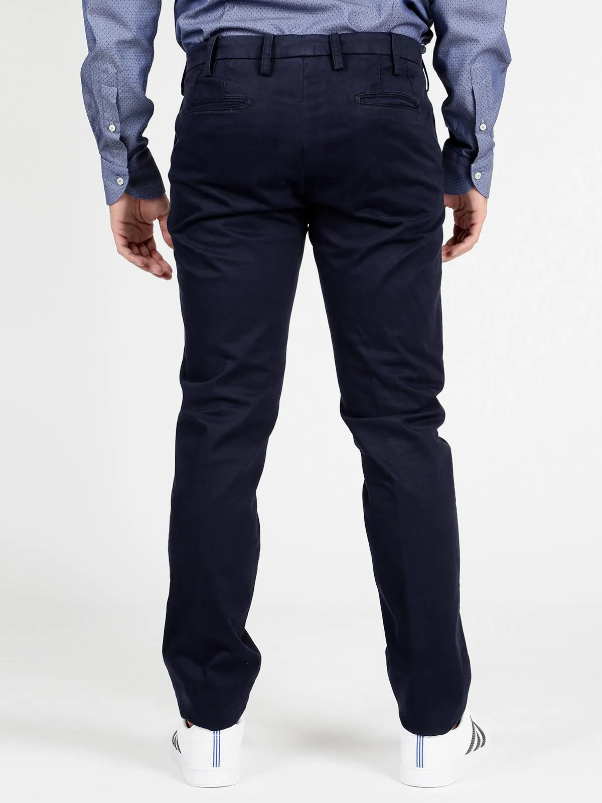 Chinos & Cotton Sapin régulier  pantalon en coton bleu