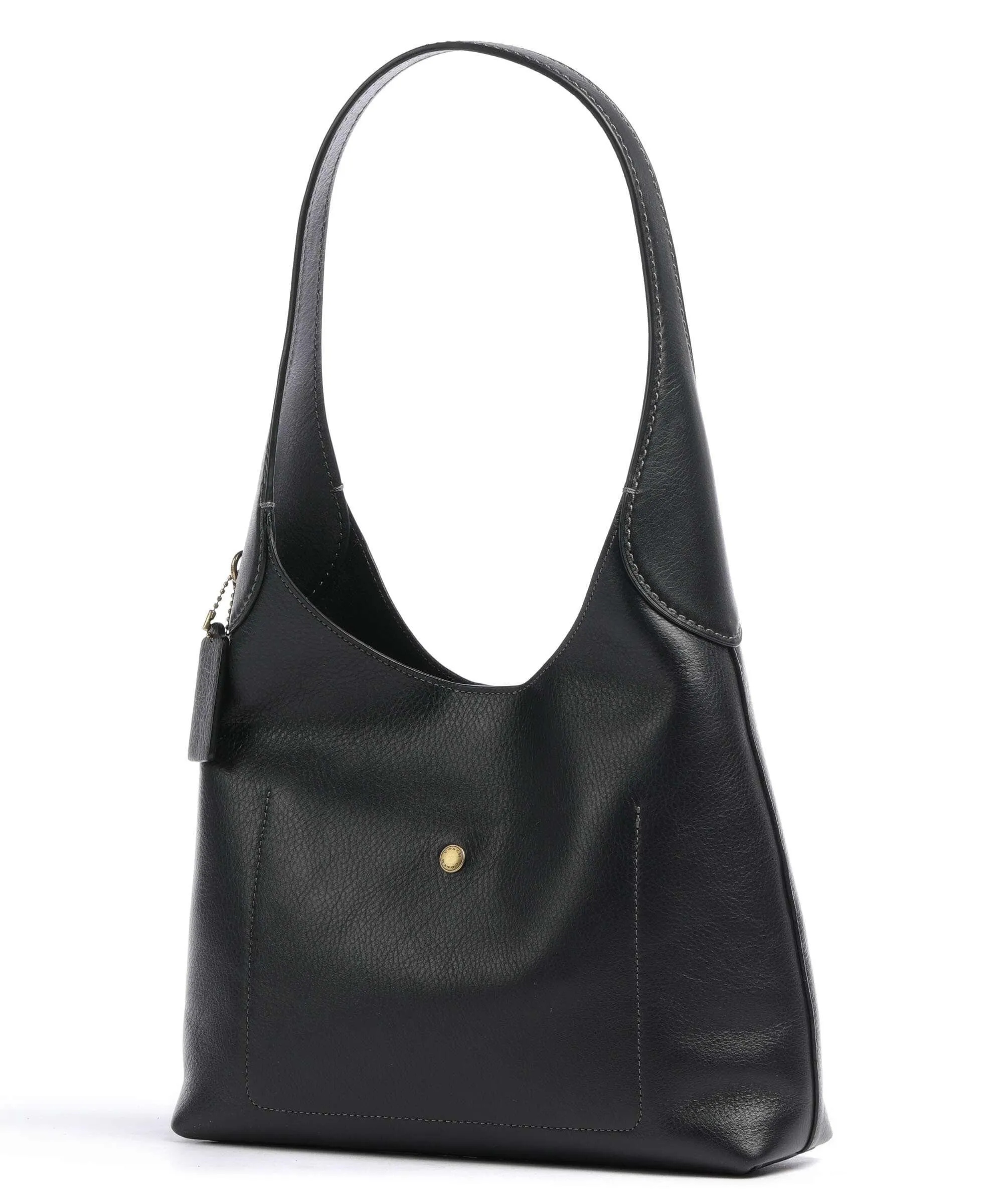  Coach Brooklyn 28 Borsa hobo pelle a grana fine nero  