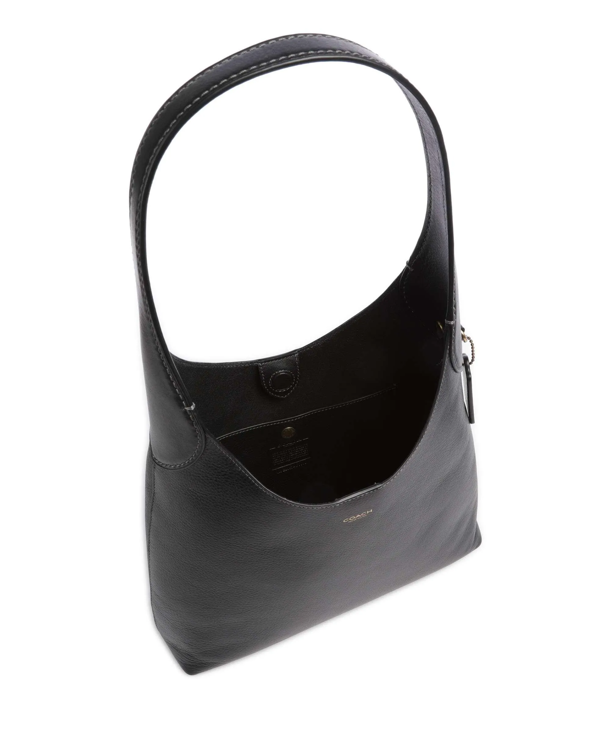  Coach Brooklyn 28 Borsa hobo pelle a grana fine nero  