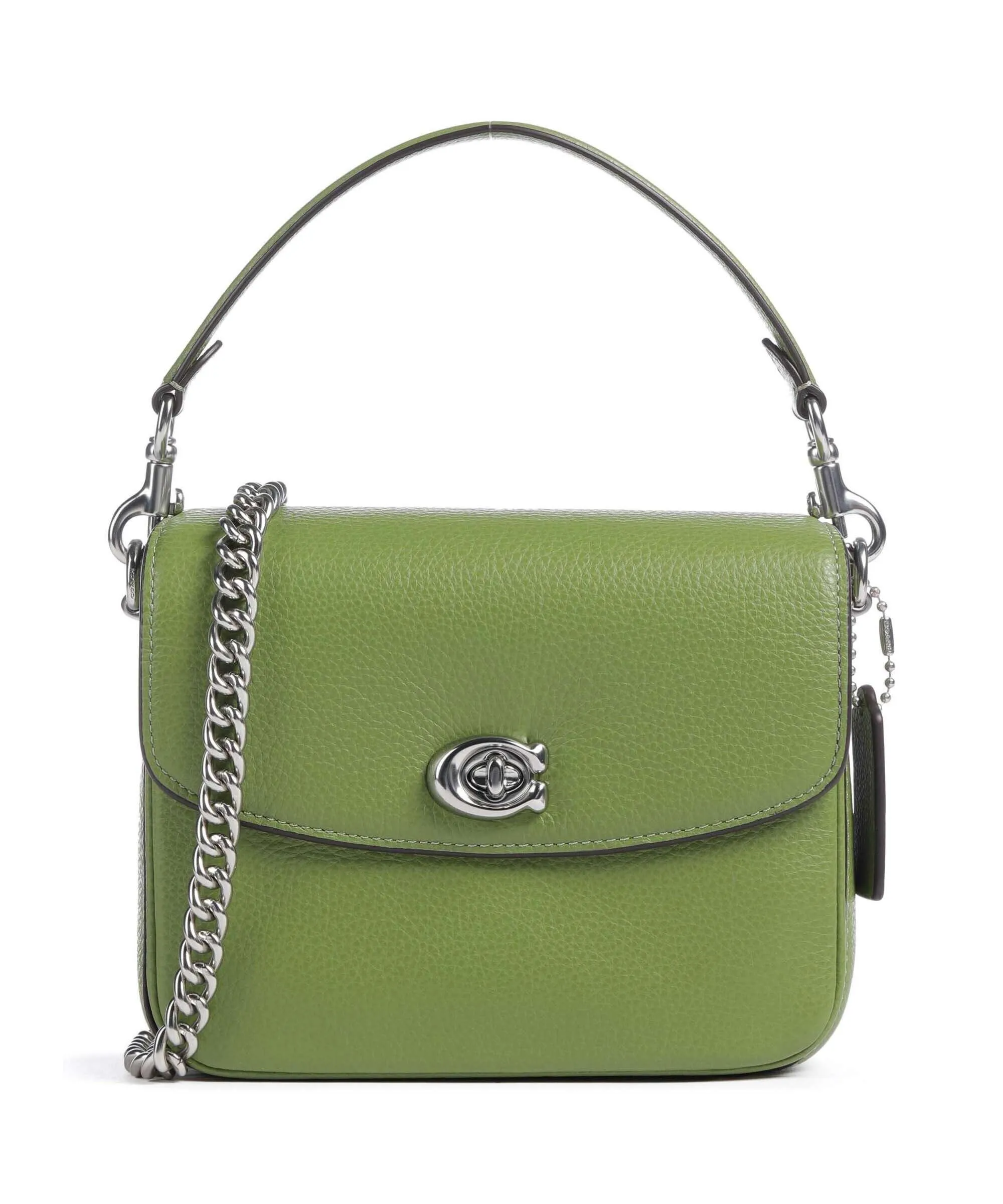  Coach Cassie 19 Borsa a spalla pelle granulata verde  