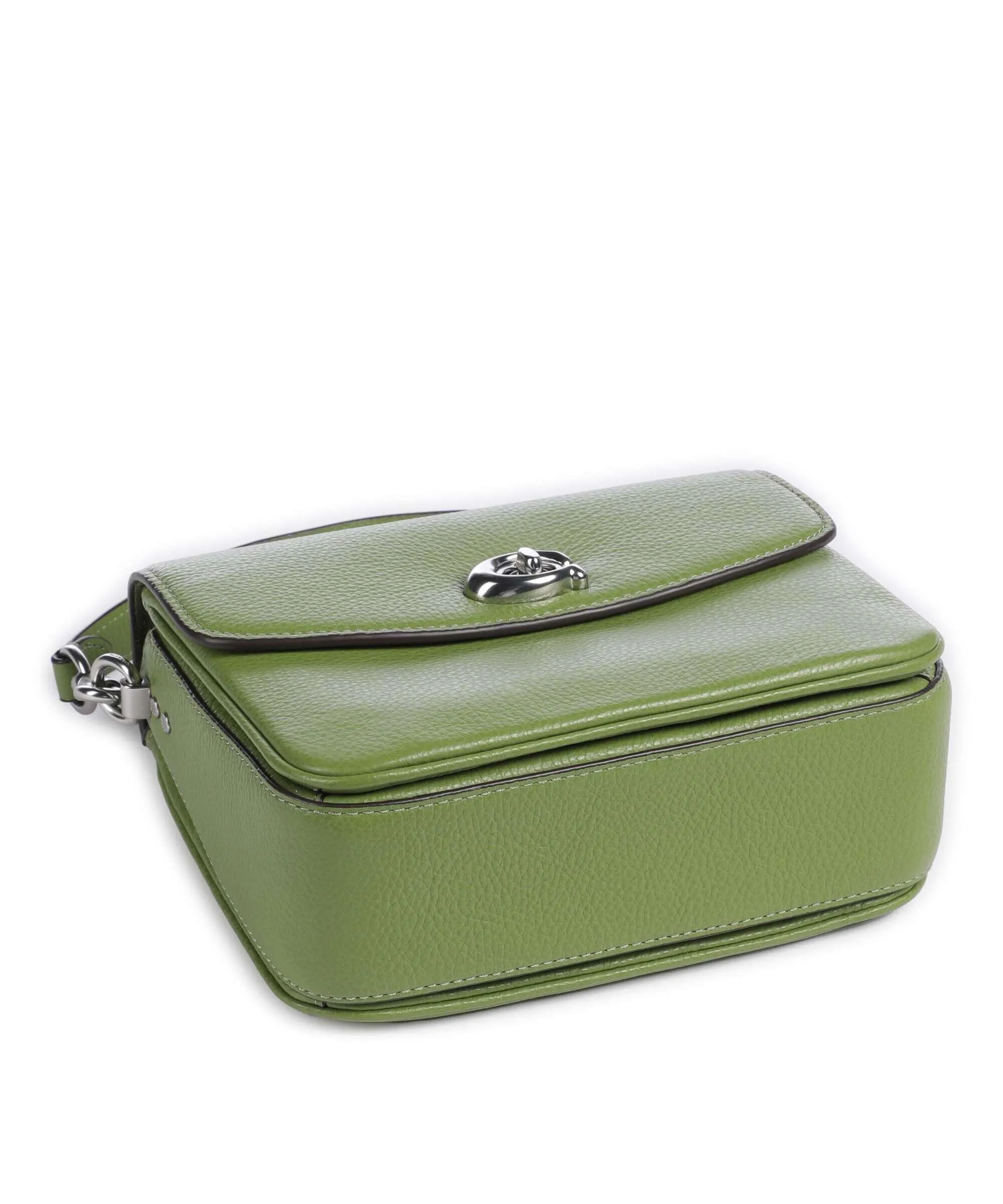  Coach Cassie 19 Borsa a spalla pelle granulata verde  