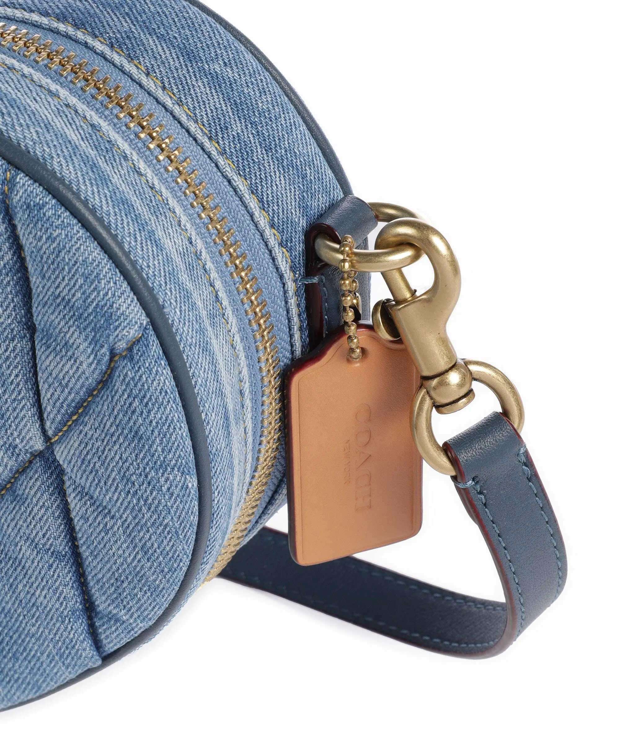  Coach Quilted Heart Borsa a tracolla tissu jeans  