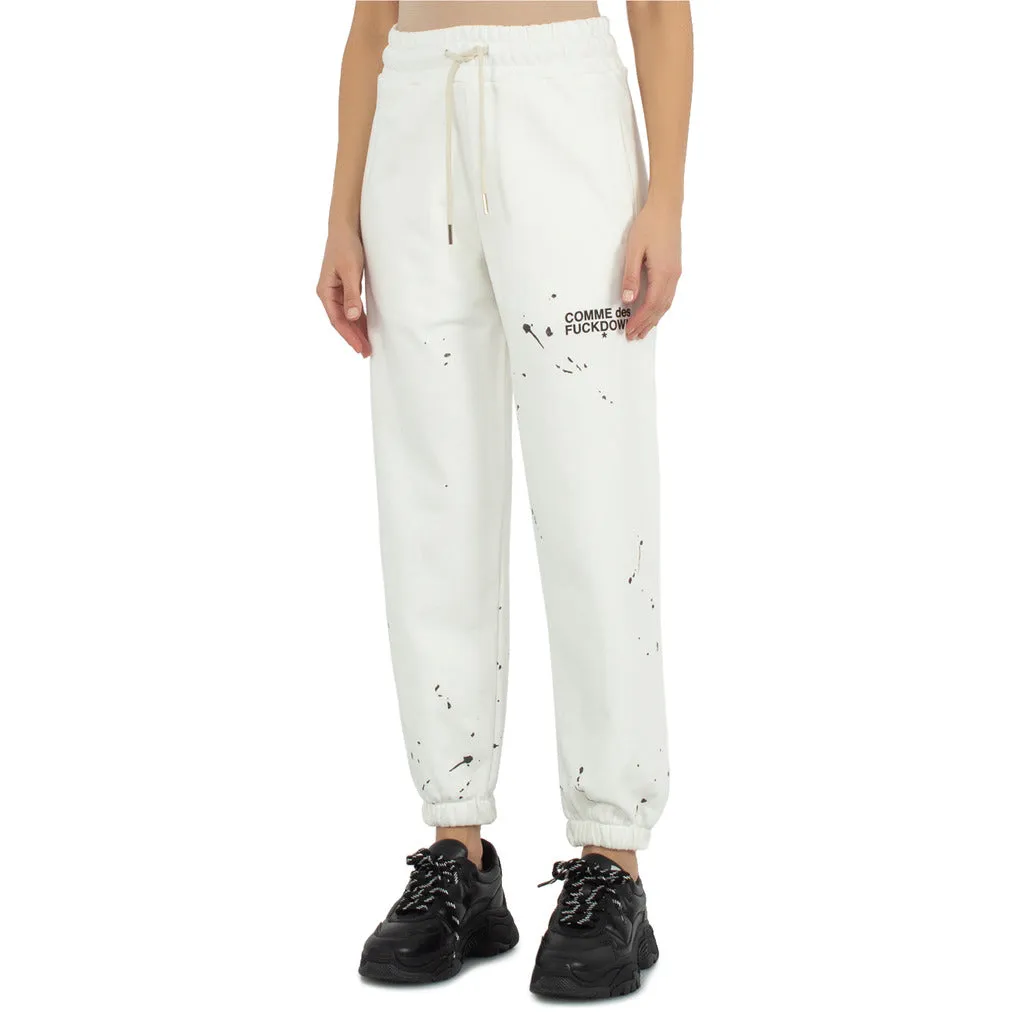 Comme Des Fuckdown pantalone tuta bianco   