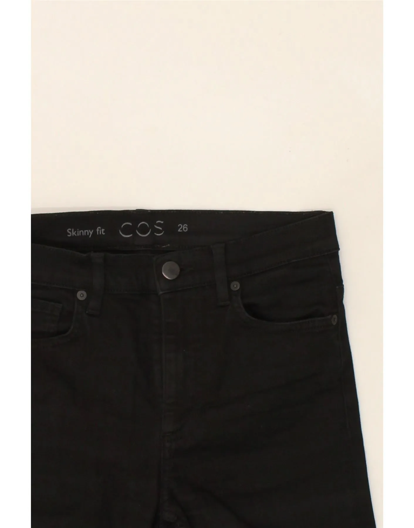 COS Womens Skinny Jeans W26 L30 Black Cotton