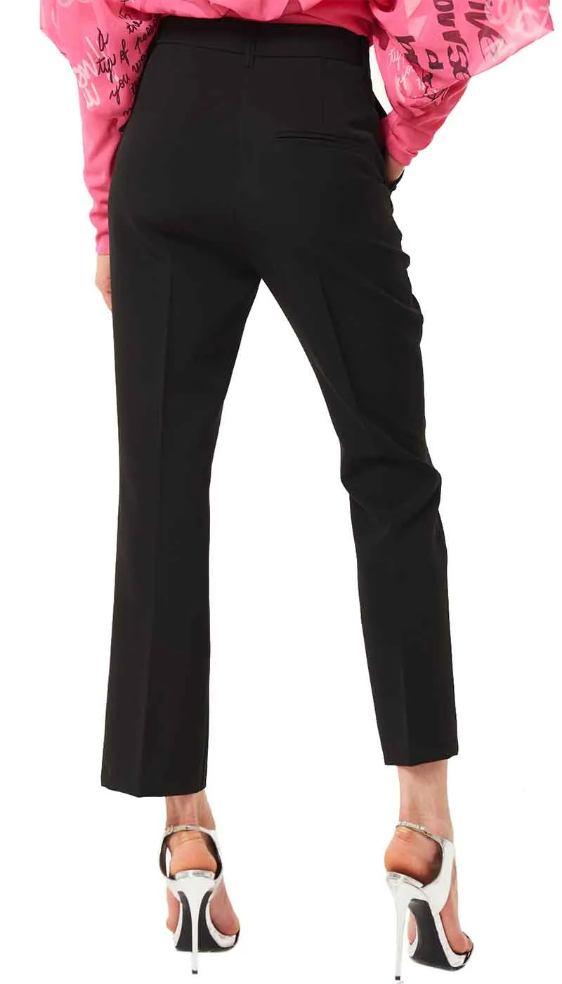 Denny Rose Pantalone donna nero leggermente svasato