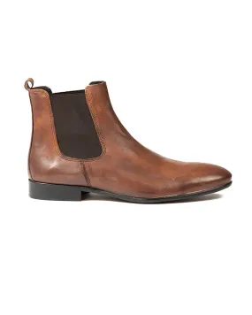 Dre - chelsea boots in pelle marrone