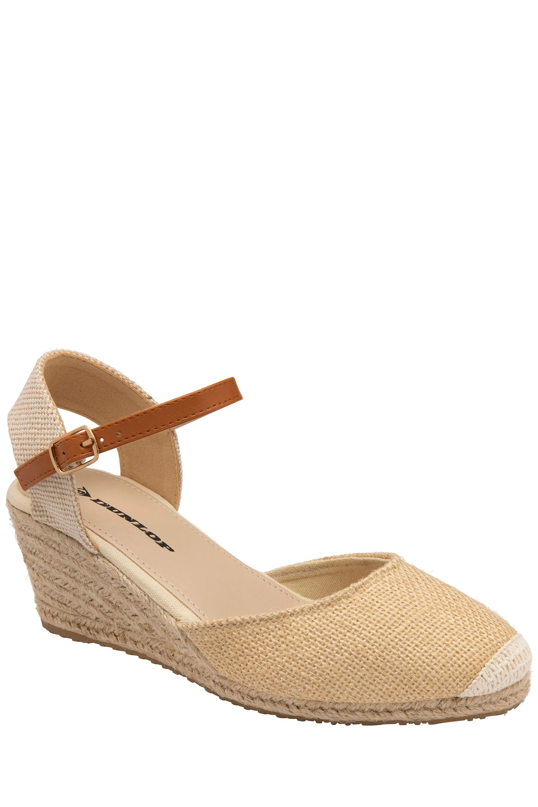 Dunlop - Sandali espadrillas con zeppa    