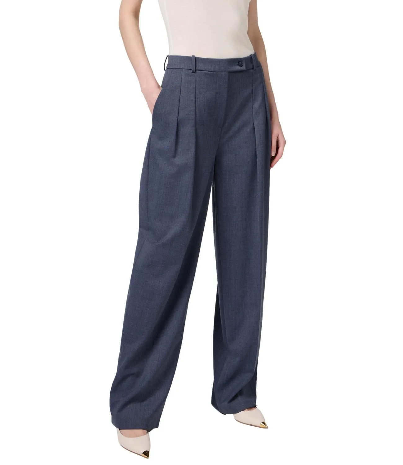 Elisabetta Franchi Pantalone Navy Donna