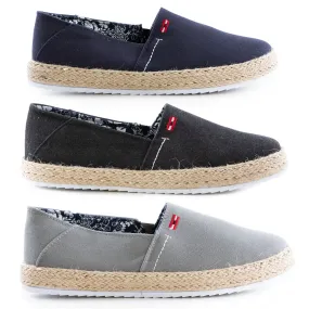 Espadrillas Uomo Mocassini Tela Fondo Corda Egz8601