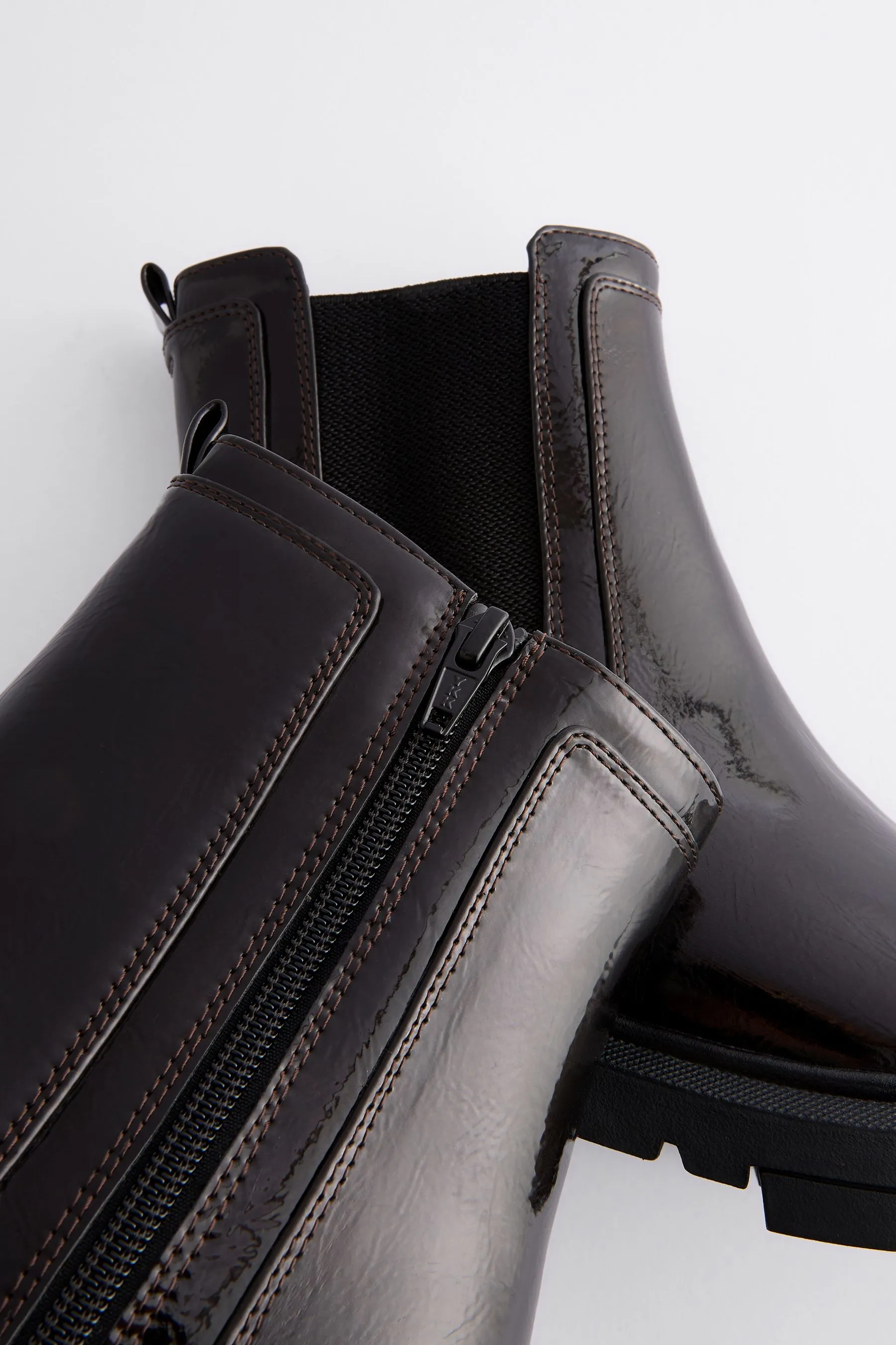 Forever Comfort® Patent Chelsea Boots    