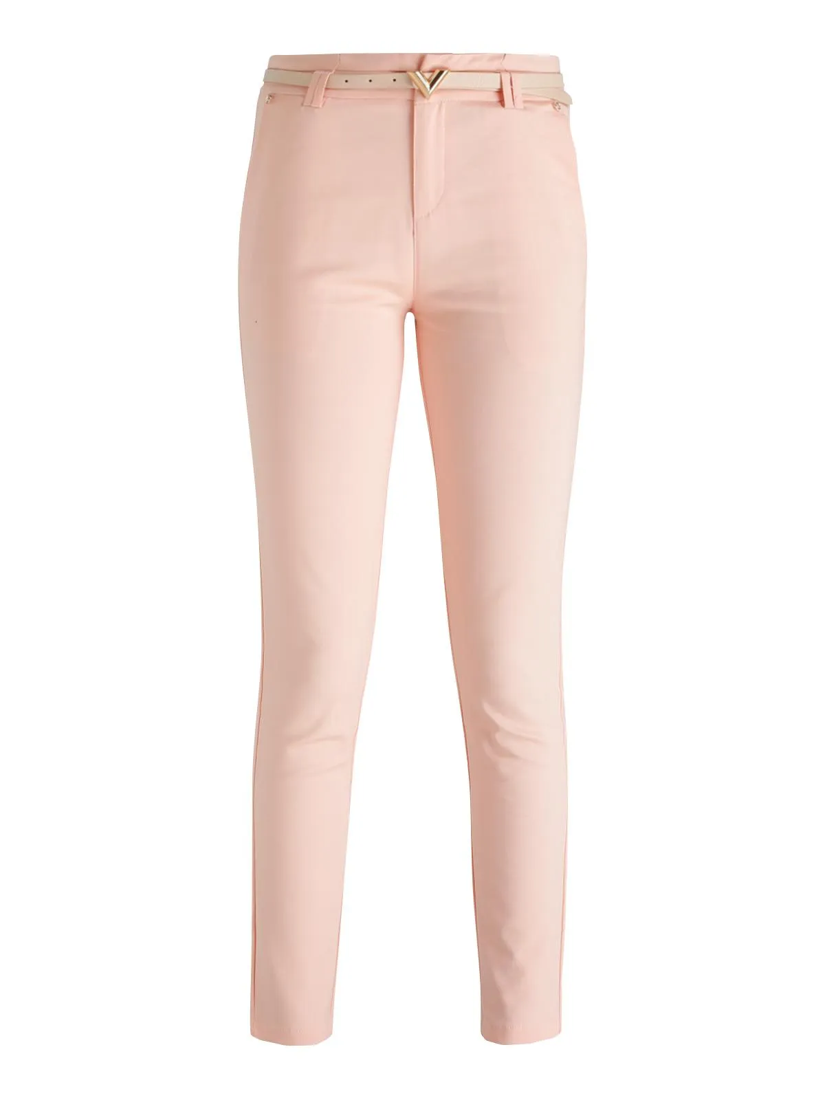 Freesia Pantalon cigarette classique  Rose