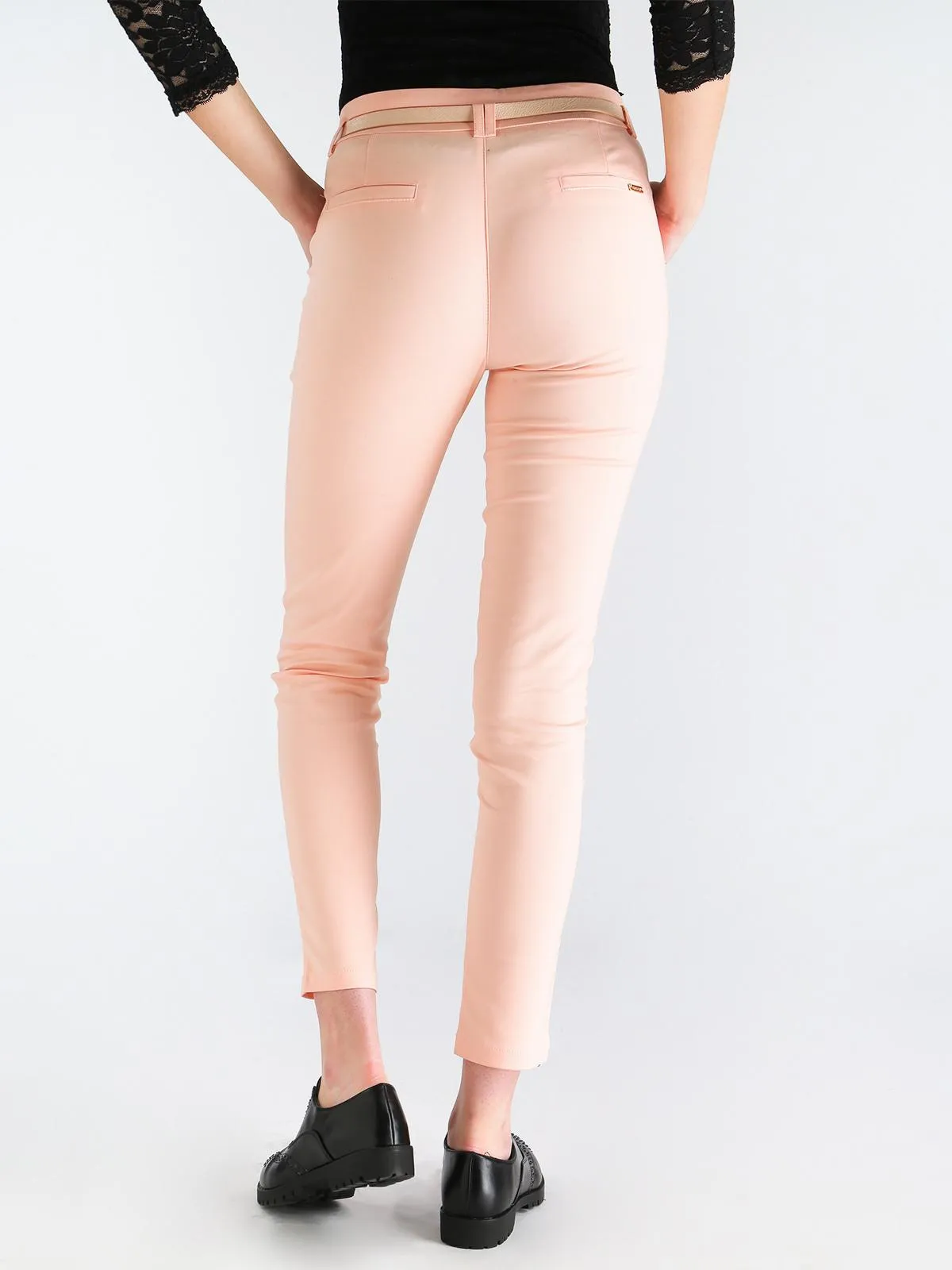 Freesia Pantalon cigarette classique  Rose