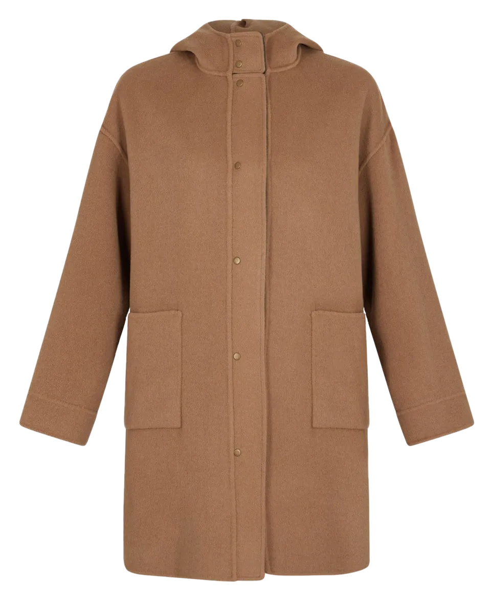  GERARD DAREL   LANE - Cappotto a collo alto reversibile in lana | Kaki