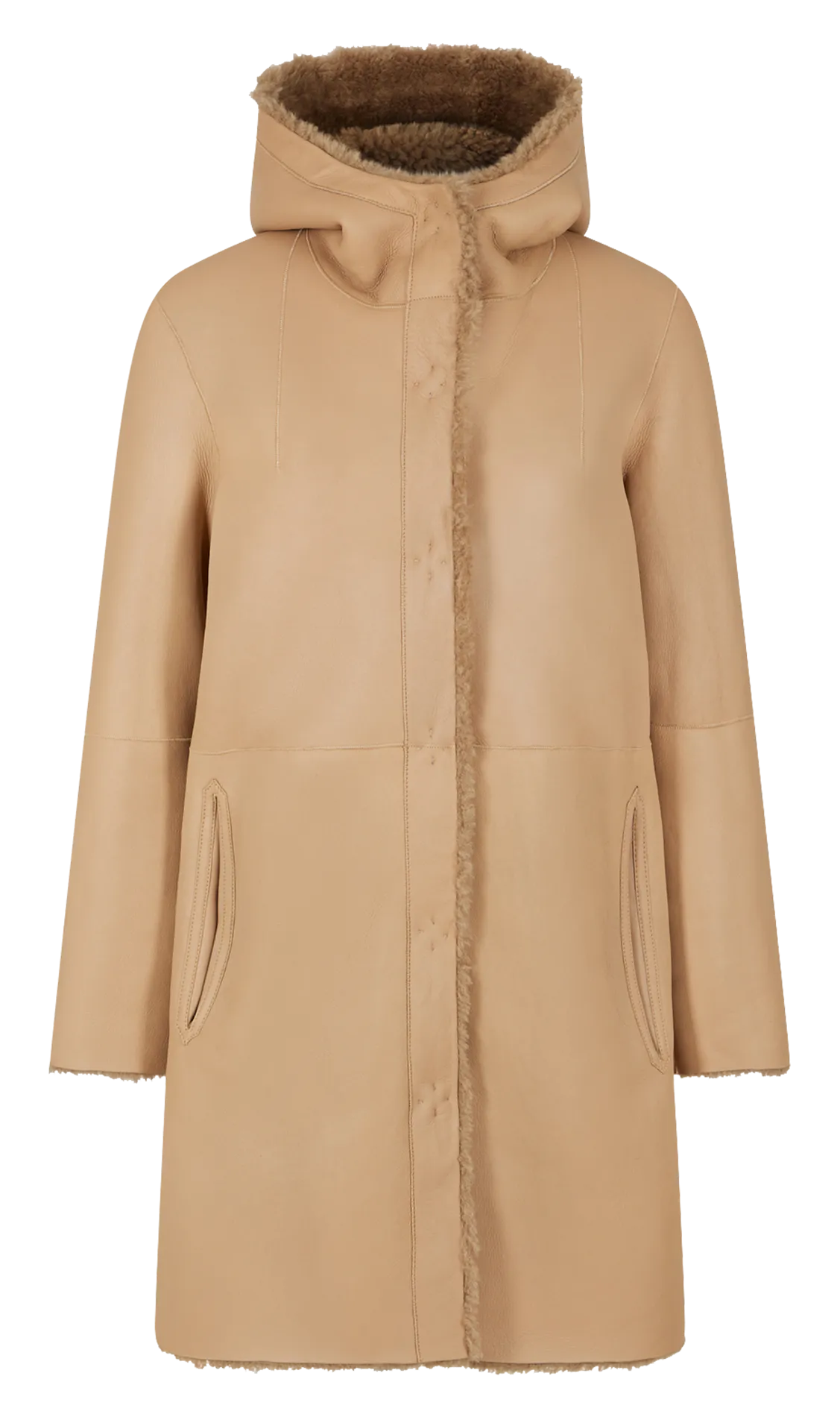  GERARD DAREL   LELIE - Cappotto con collo alto in shearling | Beige