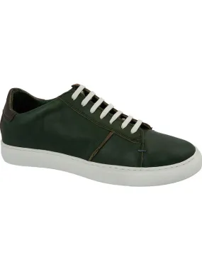 Green leather sneaker