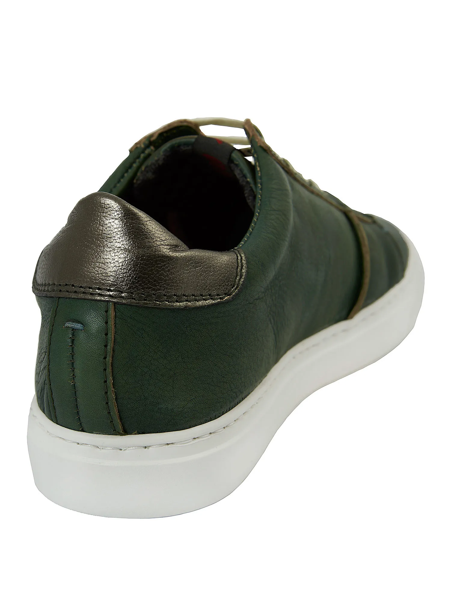 Green leather sneaker