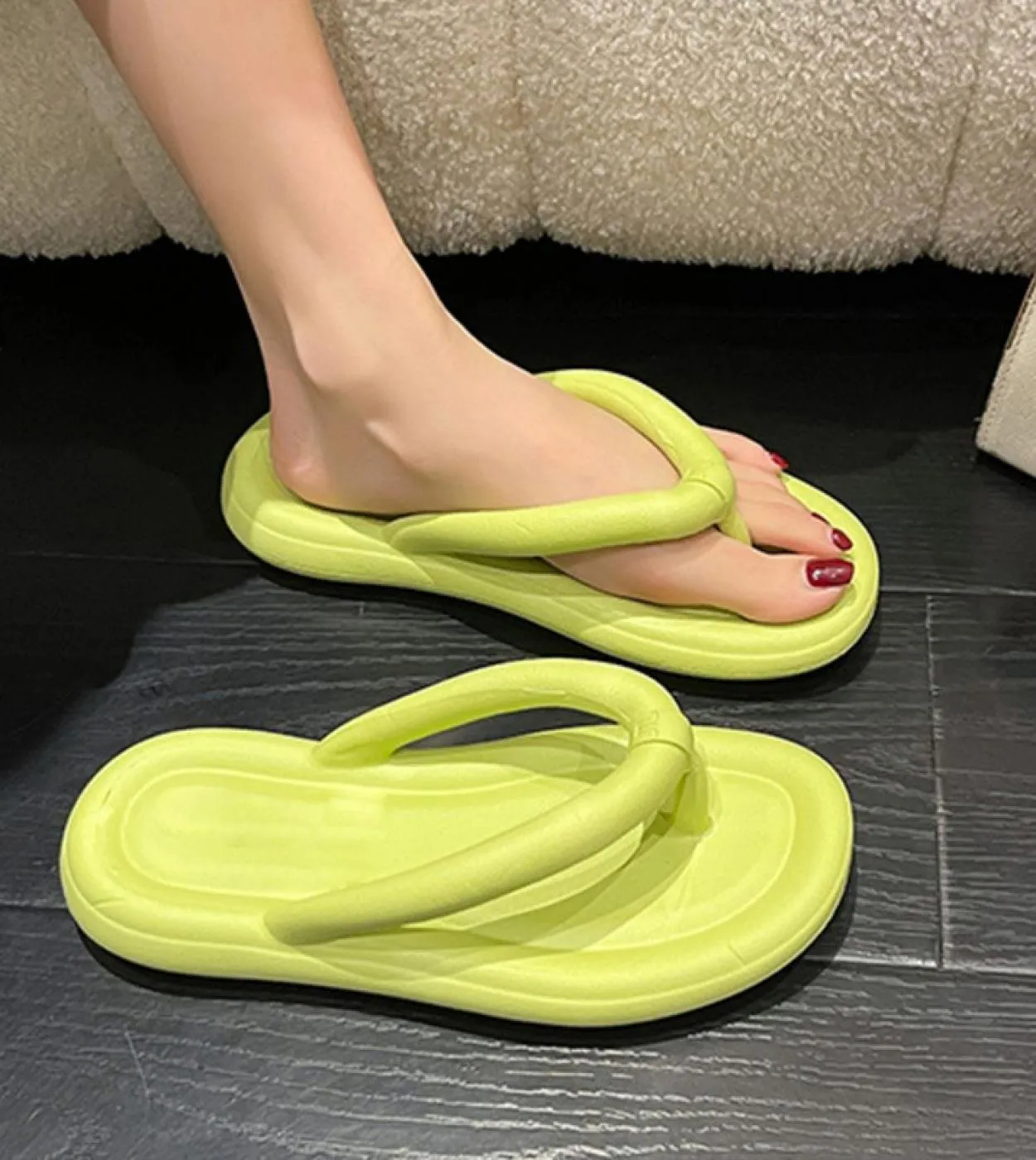 Infradito da spiaggia estivi color caramella Pantofole da donna con suola morbida Pantofole da donna Casual antiscivolo Scivoli