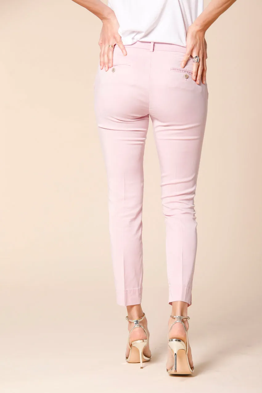 Jaqueline Curvie pantalon chino capri femme en tencel stretch curvy ①