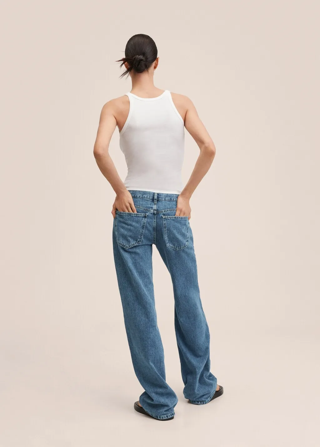 Jeans wideleg vita bassa