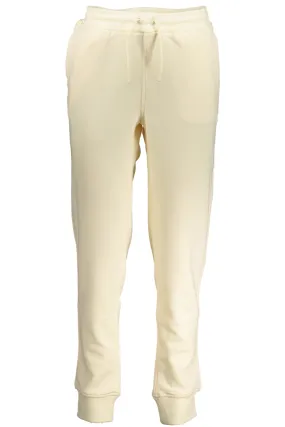 K-Way pantalone tuta bianco crema   