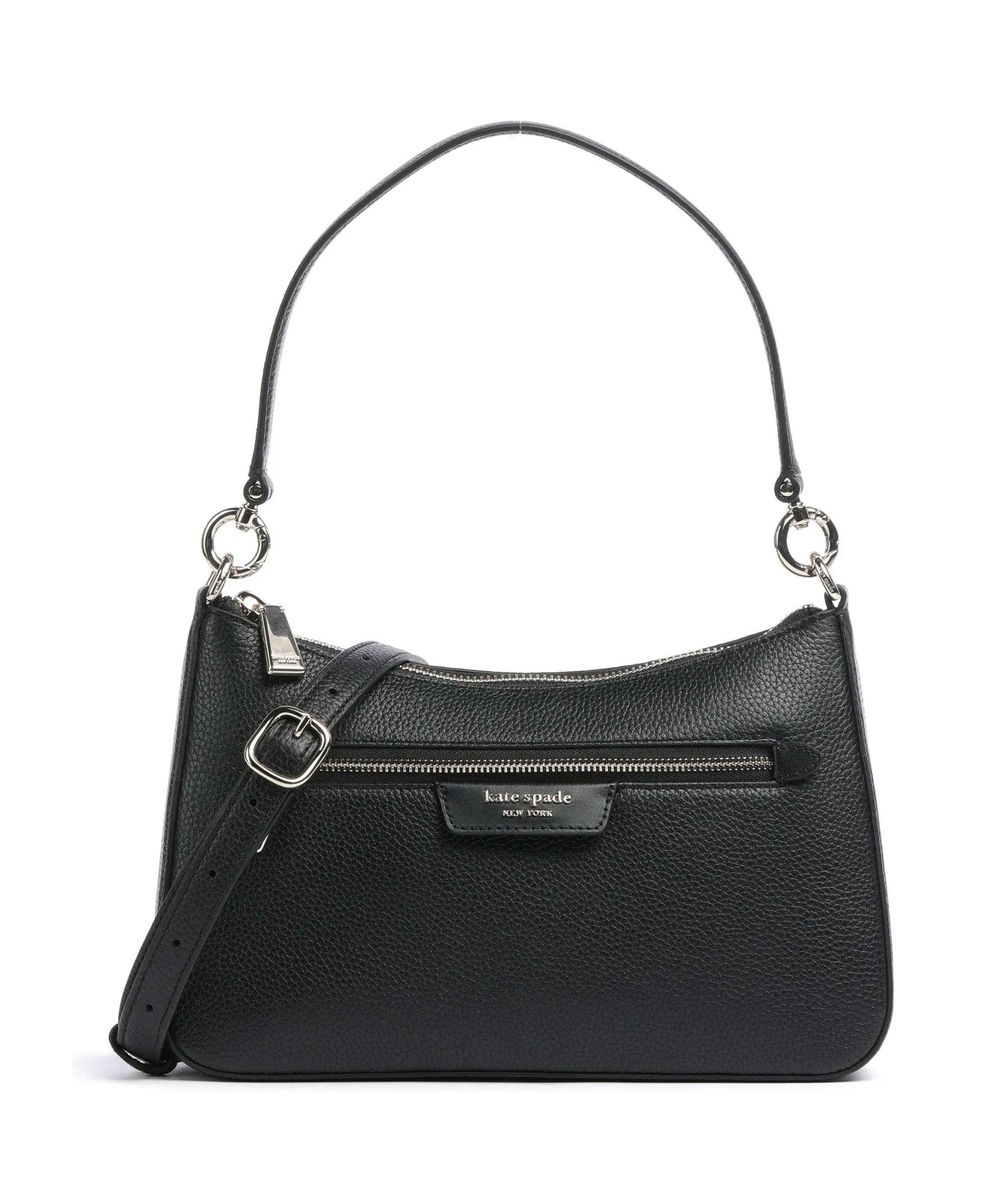  Kate Spade New York Hudson Borsa a spalla pelle di vacchetta grana nero  