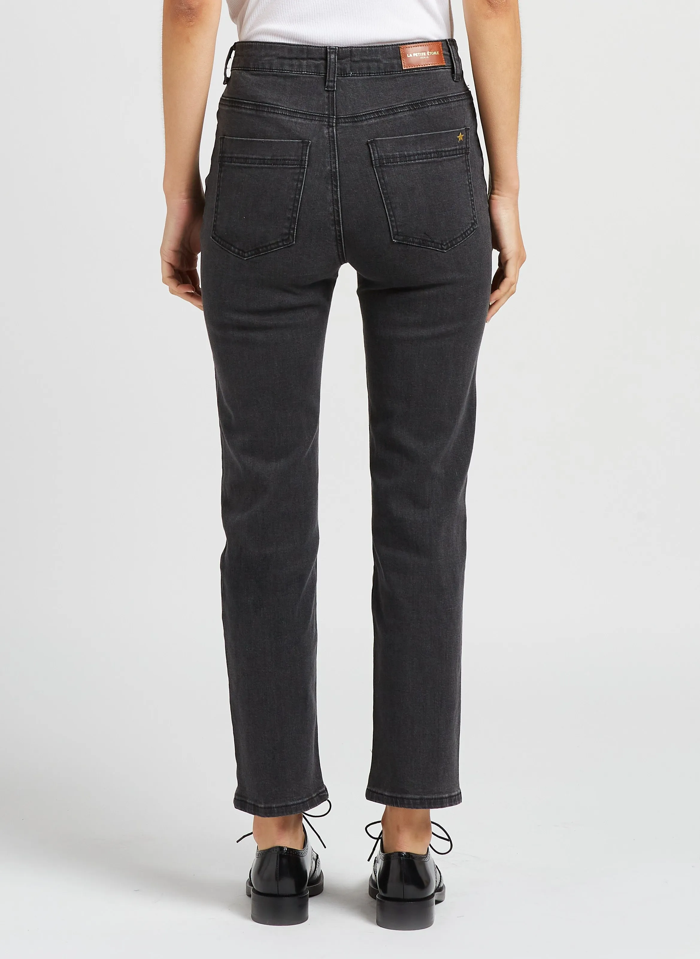  LA PETITE ETOILE   BRIEG - Jeans dritti 7/8 in cotone | Grigio