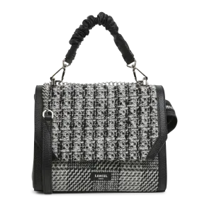  LANCEL   NINON M - Borsa a tracolla effetto tweed in pelle | Bianco