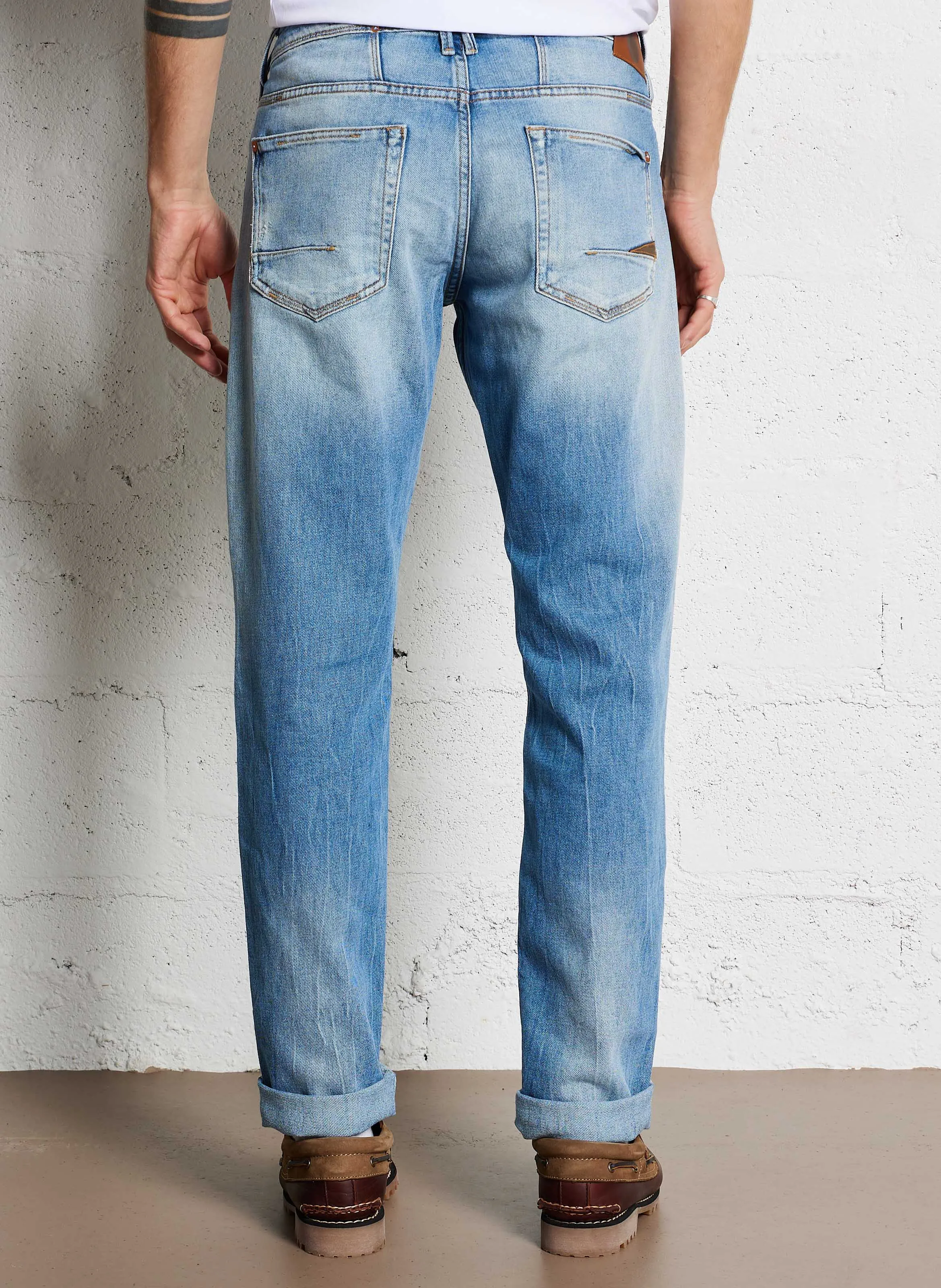  LE TEMPS DES CERISES   600/17 - Jeans slim fit in denim délavé | Blu