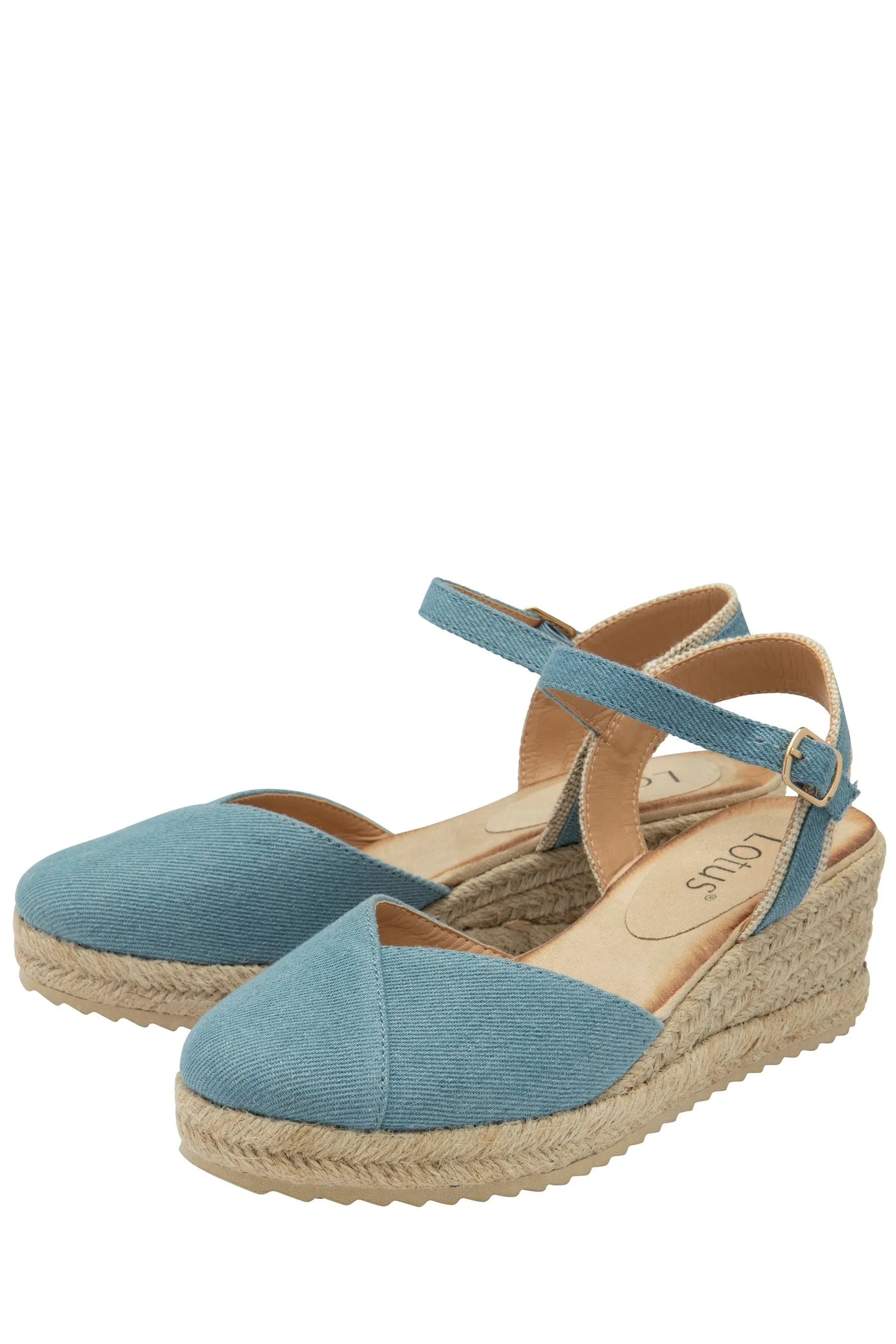 Lotus - Scarpe stile espadrillas con zeppa    