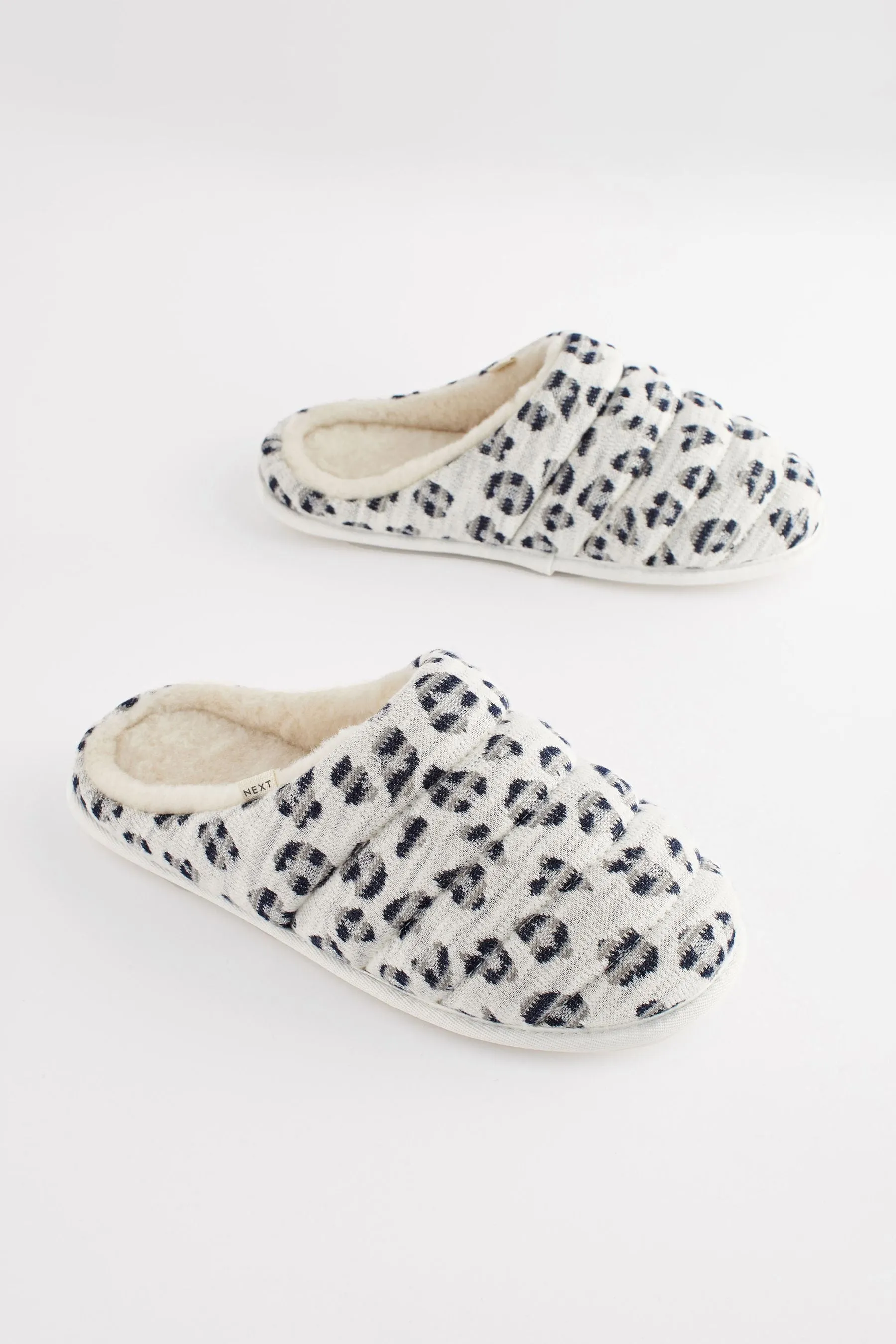 Marrone chiaro/animalier  - Pantofole trapuntate