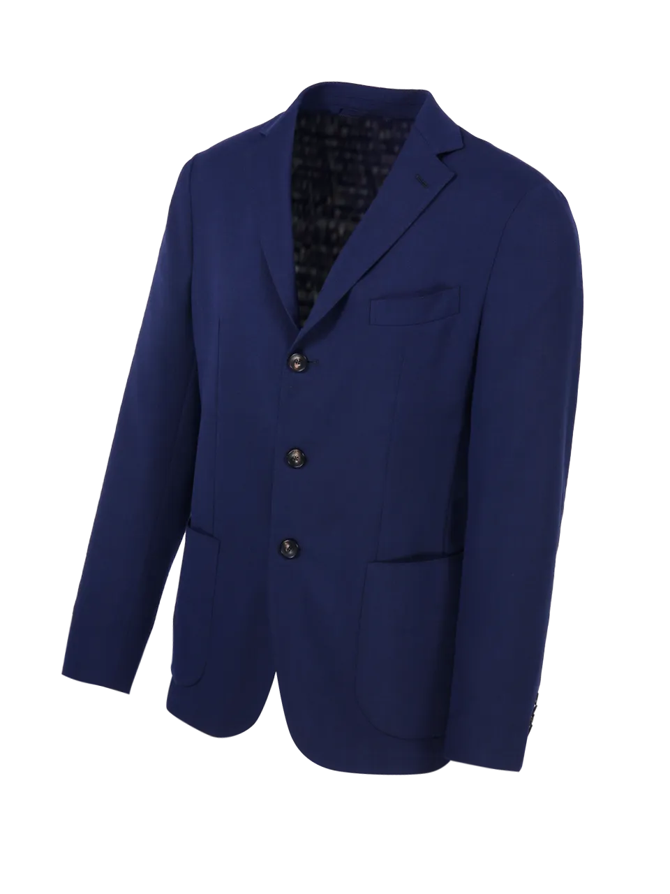 MEN SANTANIELLO BLUE WOOL BLAZER