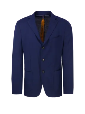 MEN SANTANIELLO BLUE WOOL BLAZER