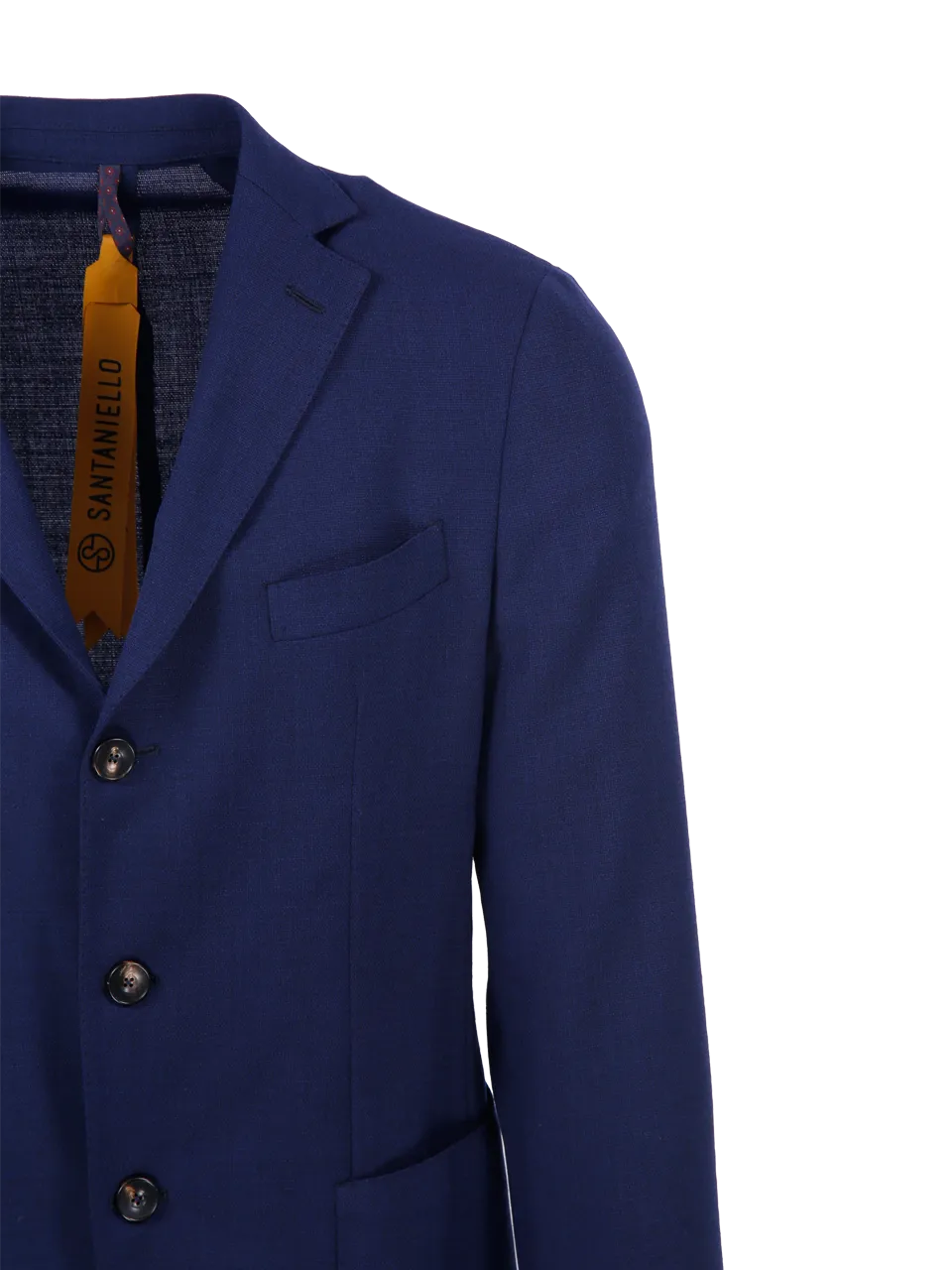 MEN SANTANIELLO BLUE WOOL BLAZER