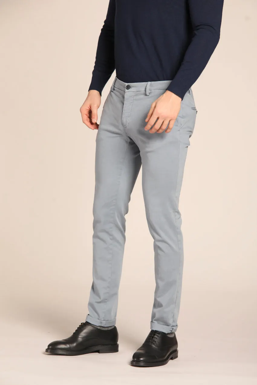 Milano City String pantalon chino homme en gabardine coupe extra slim