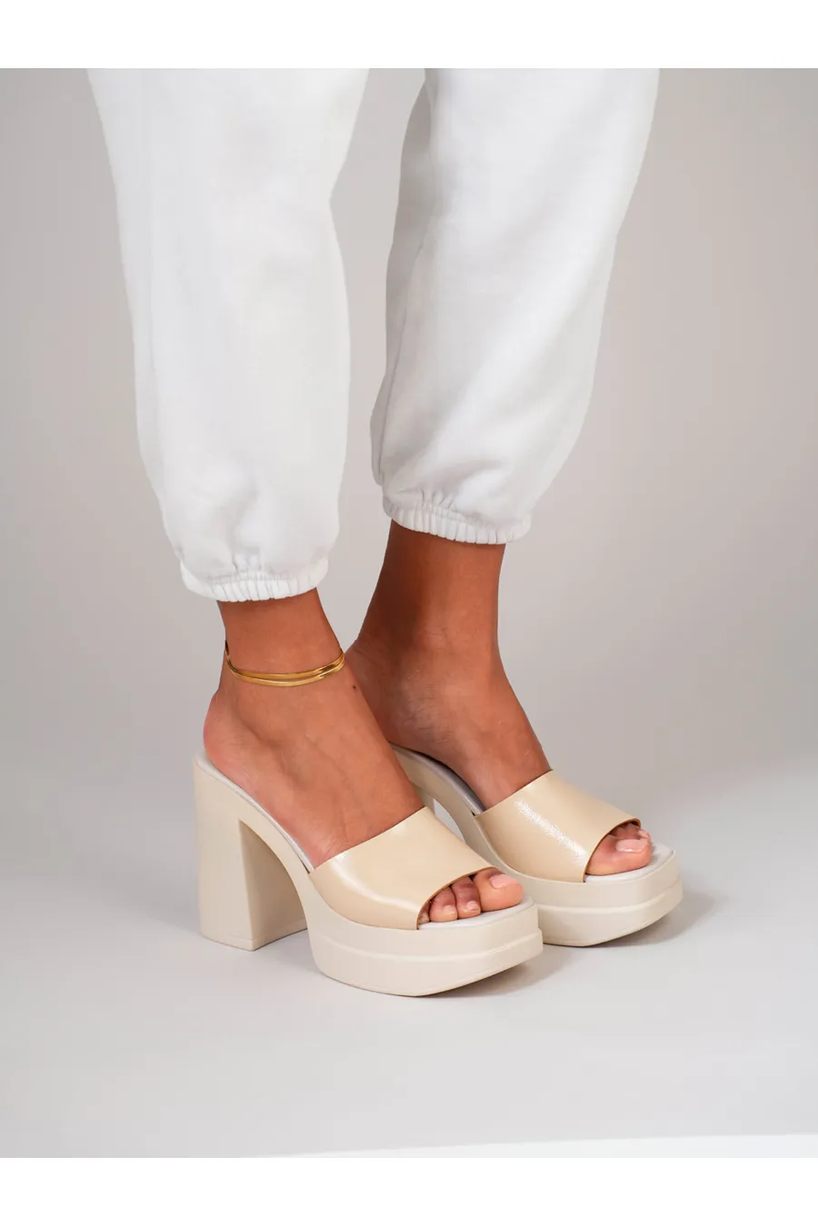 Mules Platform Pittarello 3853 Beige