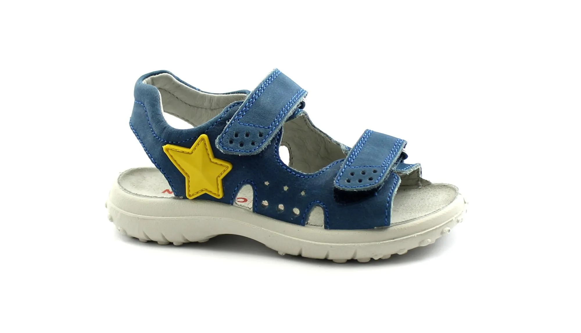 NATURINO DOCK 502451 33 azure blu scarpe sandalo bambino strappi pelle