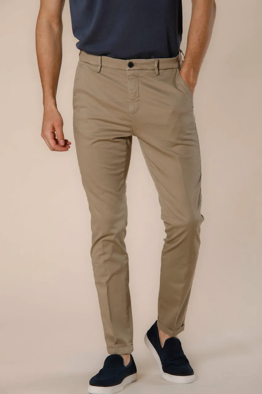 Osaka Style pantalon chino homme en tricot de coton et tencel coupe carotte ①